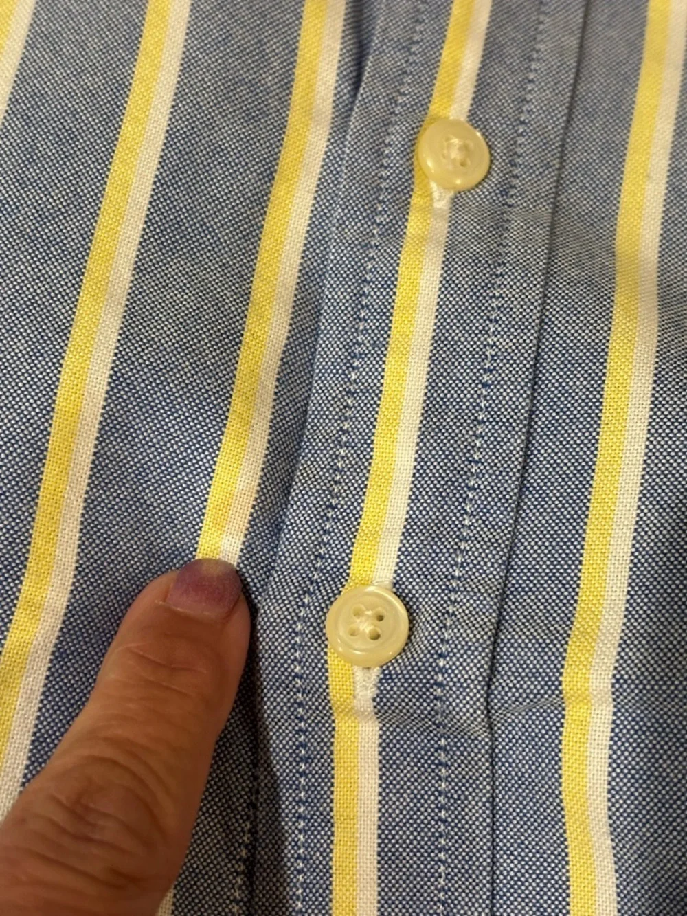 Ralph Lauren Blue and Yellow Striped Button-Down Shirt boys size small / 8